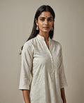 Ivory Chanderi Anarkali - Ivory