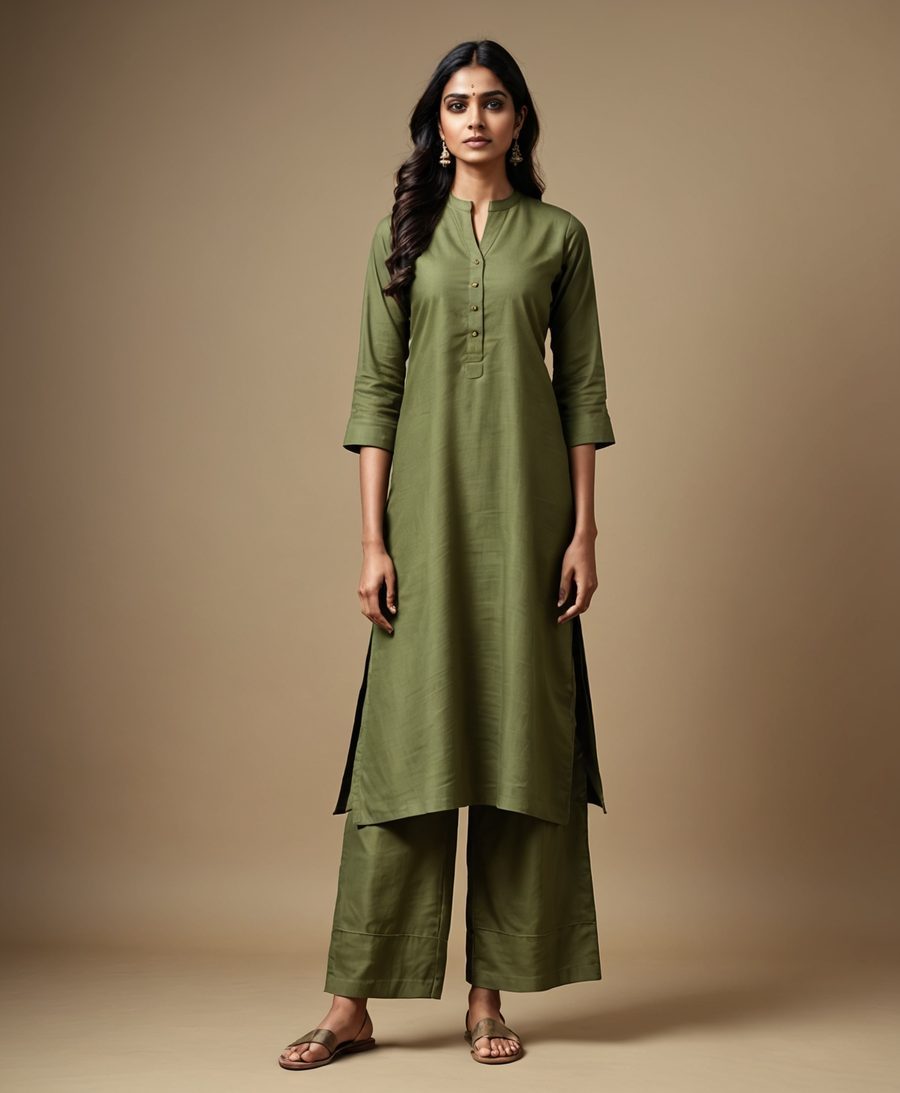 Olive Cotton Co-ord - Olive