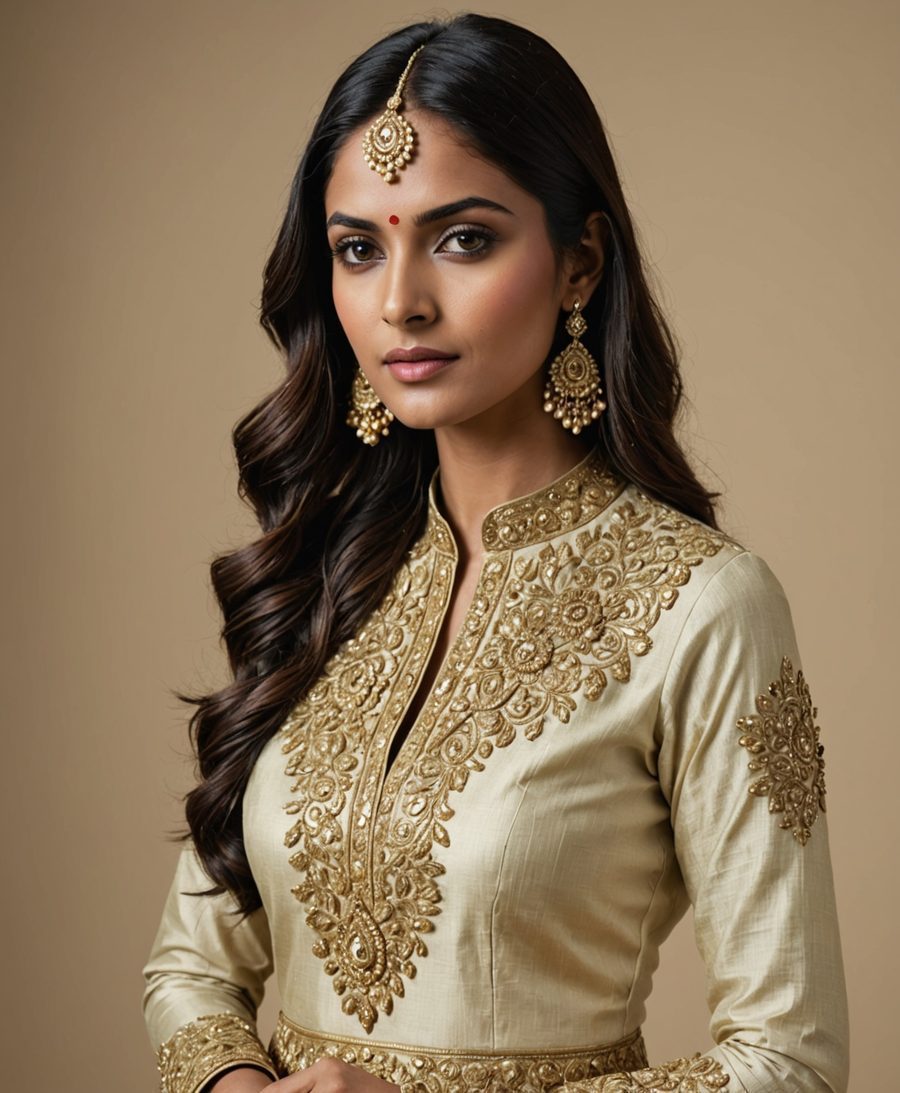 Gold Festive Anarkali - Gold